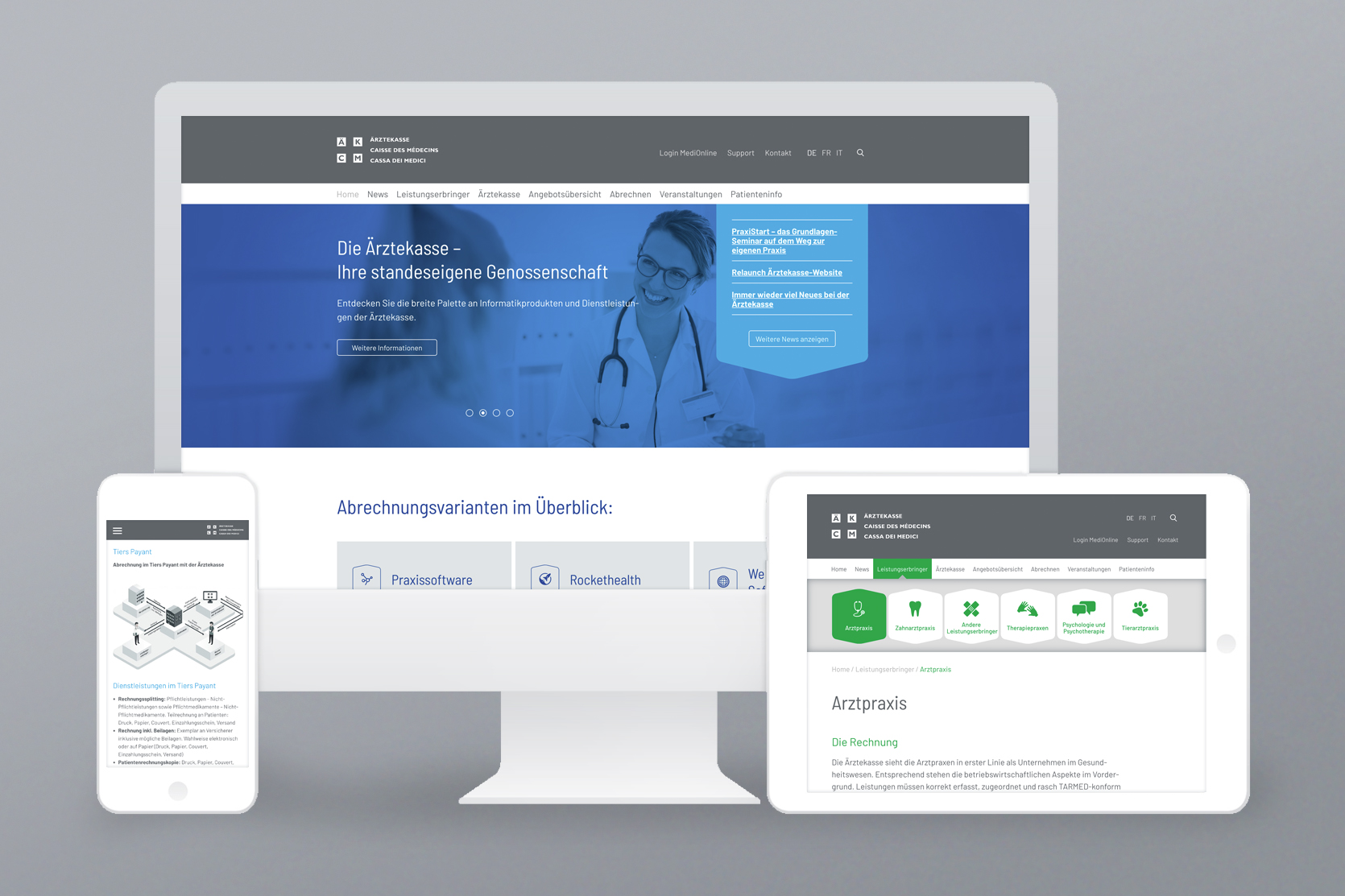 Ärztekasse Website | Re-Design